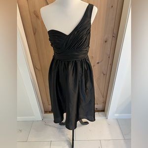 Vintage Alfred Angelo One Shoulder Black Dress